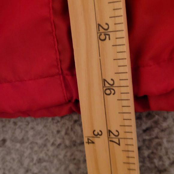 Vintage Ligon Nationwide Mens Red Medium Snap Button Pullover Jacket Made In USA - Picture 7 of 12